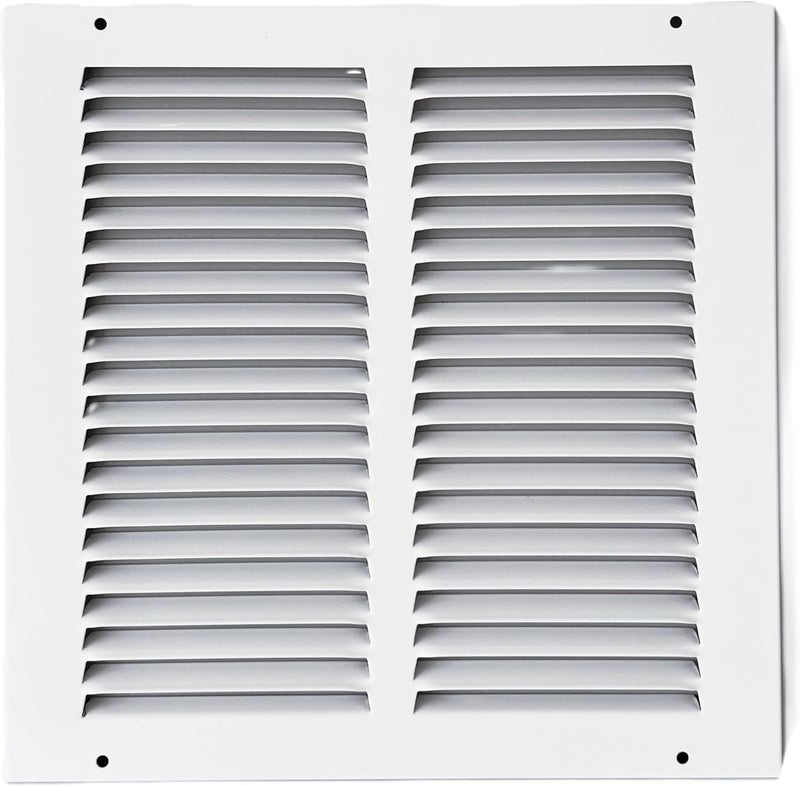 KOMPELL AIRE Fits 8x10 Duct Opening Stamped Steel Return Air Grille Vent Cover Grille for Sidewall and Ceiling in White Surface Dimensions: 9.75"W X 11.75"H (8" W x 10" H Duct Opening) - Image 3